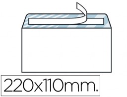 500 sobres Liderpapel 110x220mm. offset blanco 90g/m²